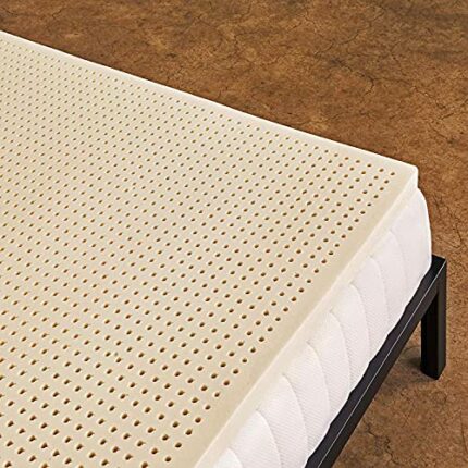 Pure Green 100% Natural Latex Mattress Topper - Firm - 1 Inch - King Size (GOLS Certified Organic)
