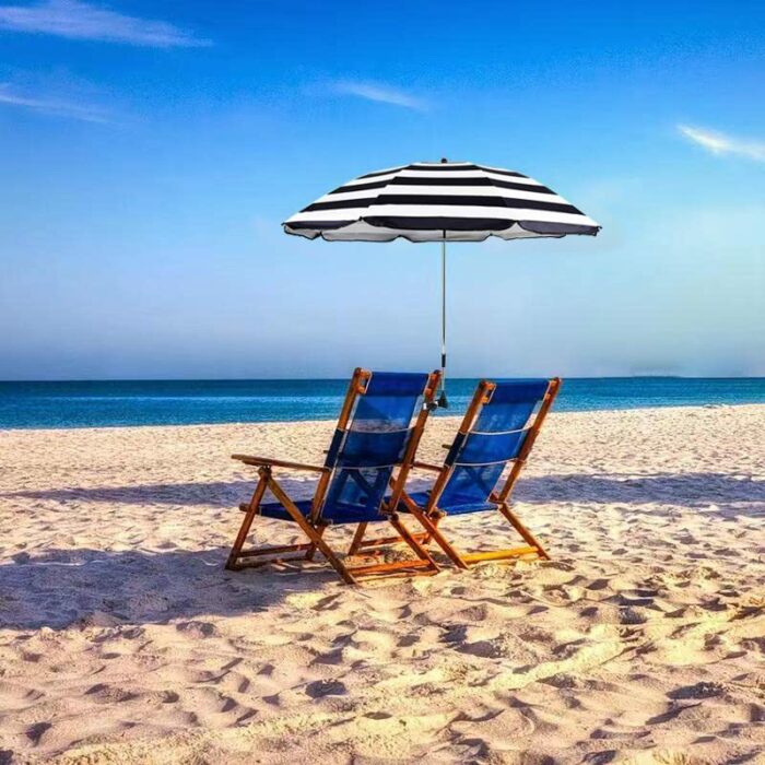 GRANDMEI Chair Parasol with Clamp,46 inches UPF 50+ Clip on Umbrella for Patio,Beach Chairs,Strollers,Wheelchairs,Golf Carts