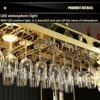 Qunine Wine Rack Wall Mounted - Hanging Wine Rack, Ceiling Wine Racks, Adjustable Height and Width Wine Storage Rack, Wine Display Shelf for Kitc