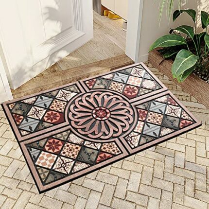 DWKKX Durable Door Mat Heavy Duty Front Door Mat 23.6"x35.4"Large Outdoor Door Mats Welcome Mat Outdoor for Home Entrance Door Mat Non-Slip Rubbe