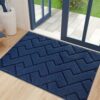 Biscpro Door Mat 50 X 80 cm, Indoor DoorMat Washable, Doormat Dirt Trapper Non-slip, Absorbent Inside Entrance Rug Floor Mat for Entryway, Patio,