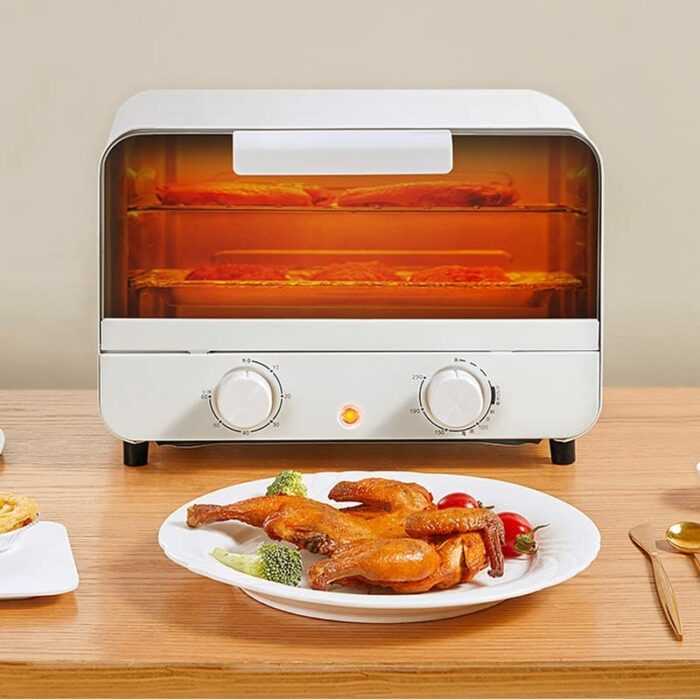 KKYKP 10L Mini 220V Home Oven Baking Tool For Cake Chicken Wings Smart Temperature Control (Color : Pink, Size : 23 * 31cm)