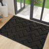 Biscpro Door Mat 50 X 80 cm, Indoor DoorMat Washable, Doormat Dirt Trapper Non-slip, Absorbent Inside Entrance Rug Floor Mat for Entryway, Patio,