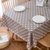 Vinylla Polka Dot Taupe Easy Wipe Clean PVC Tablecloth