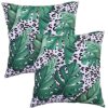 3E Home Cushion Covers Waterproof 18x18 Inch Set of 2 Decorative Outdoor Throw Pillow Covers Furniture Pillowcases for Garden Patio Balcony Bench