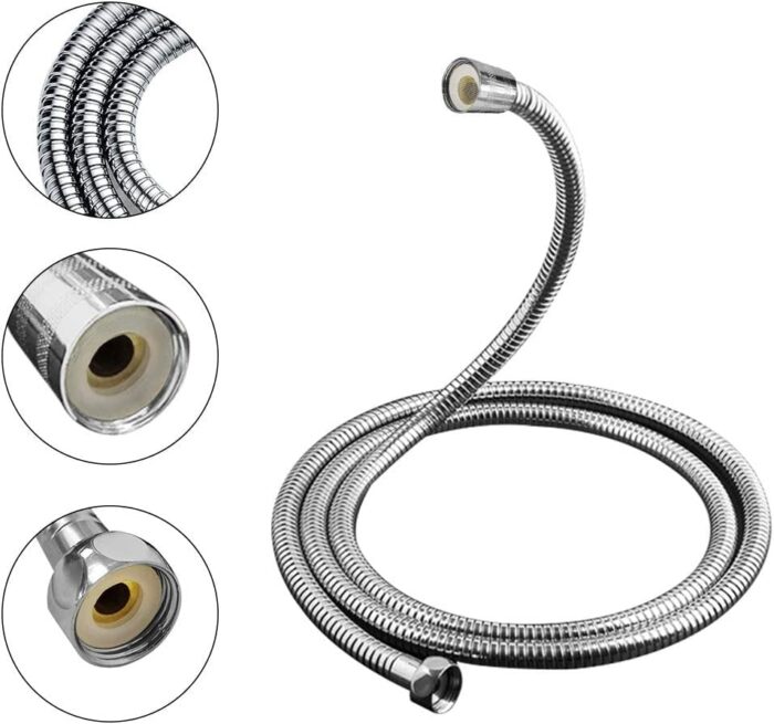 Shower Hose 2m Stainless Steel 79 Inchs Extra Long Shower Hose Chrome Replacement Shower Pipe