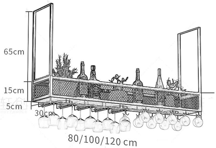 Ceiling Wine Rack, Bar Wine Glass Rack Hanger, Upside Down Wine Glass Rack, Hanging Wine Cabinet Rack, Bar Decoration Storage Rack, Easy To Insta