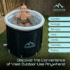 The Arctic Pod Portable Ice Bath Outdoor Tub - 80 x 80 x 72 cm 360L 2.7 kgs Cold Plunge Tub - Round Pool Inflatable Ice Bath Tub for Recovery, Fr