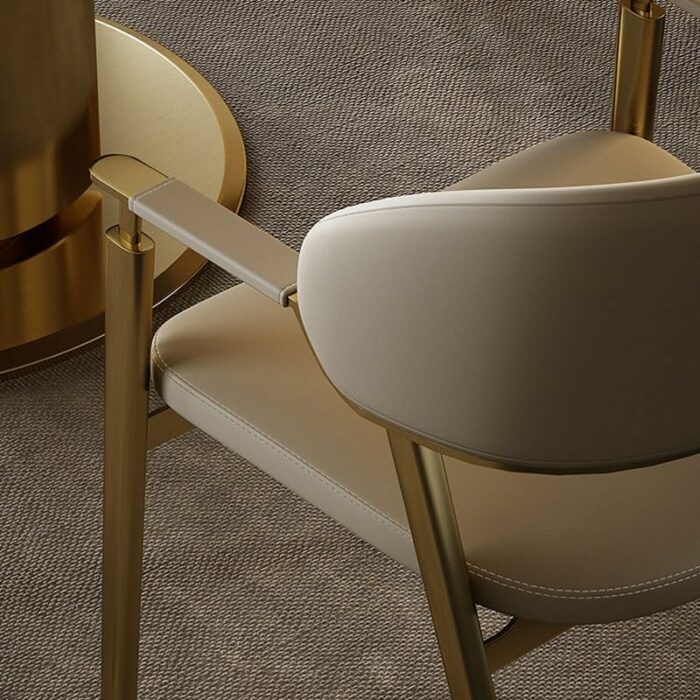 JJZXD Metal Chairs Dining Room Comfortable Armrests Relaxing Chair Adults Furniture