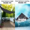 ZOIEpeng Triangular Garden Sun Shade Waterproof Garden Shelter Outdoor Parasol 3.6 x 3.6 x 5 m (Grey)
