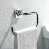 ASUVUD Towel Bar Nordic Style Round Towel Rack Copper Towel Rack Bathroom Towel Hanging Simple Style Towel Loop Hanging