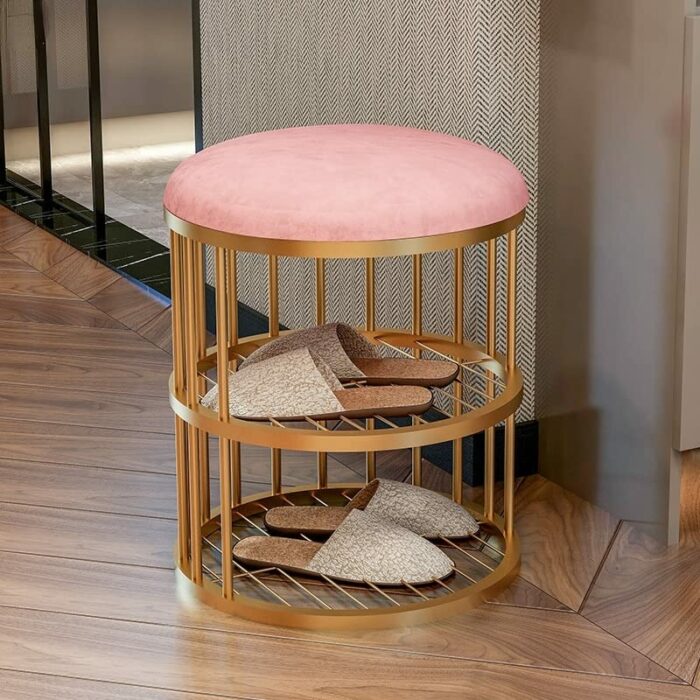 LUKEO Nordic Shoe Changing Stool Home Entrance Shoe Cabinet Shoe Stool Cabinets
