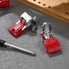 VILLCASE 10pcs Sink Bow Mounting Clips Arc Shaped Kitchen Sink Dish Bowl Adjustable Perforating Screws Sink Accessories (50 * 25 * 18M)