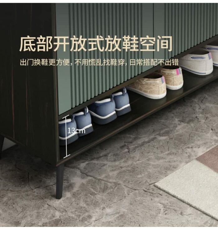 EYHLKM Multifunctional Simple Shoe Cabinet Storage Shoe Rack Save Space Hallway Furniture (Color : Argento, Size : 120cm)