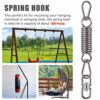 WAREMAID Hammock Chair Hanging Kit Swing Spring Hardware, Heavy Duty Suspension Swivel Hanger Hook for Punching Bags, Heavy Bag, Hanging Chair, S