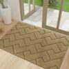 Biscpro Door Mat 50 X 80 cm, Indoor DoorMat Washable, Doormat Dirt Trapper Non-slip, Absorbent Inside Entrance Rug Floor Mat for Entryway, Patio,