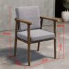 WALNUT Wooden Dining Chair Table Kitchen Designer Arm Chair Living Room Balcony Office Household Items