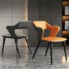 WALNUT Lounge Dinning Chair Kitchen Dining Chairs Bedroom Office Comfortable Household Items (Color : Argento, Size : Light Grey)