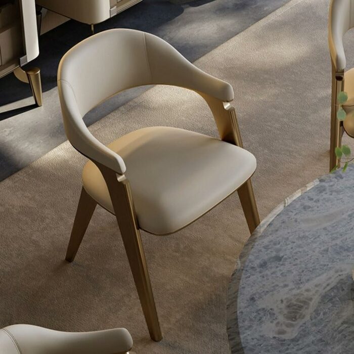 WALNUT Dining Chairs Armrest Comfortable Dressing Table Chair Soft Backrest Furniture Living Room Furniture