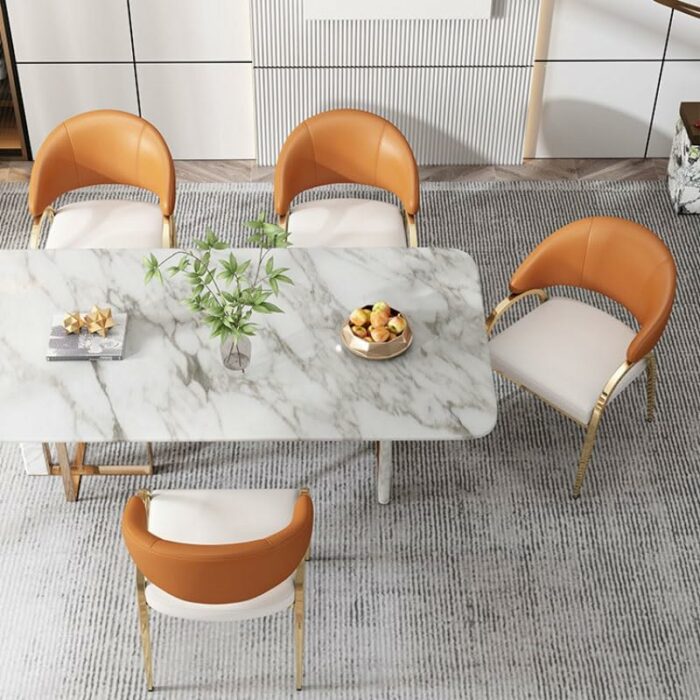WALNUT Leather Dinning Chair HOME Table Living Room Arm Dining Chairs Kitchen Designer Household