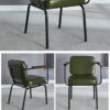 WALNUT Armrest Seat Cushion Dining Chairs Comfortable Upholstered Chair Backrest Bar Kitchen Furniture