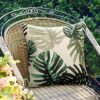 Waterproof Cushion Covers Green Plants Outdoor Cushions 45x45 CM Sofa Covers Pillowcase Double Sided Monstera Leaves Tropical Pillows for Bedroom