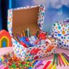 Zhanmai Confetti Prize Treasure Box Confetti Treasure Chest Treasure Cardboard Box Kids Prize Box for Kids Birthday Classroom Supplies Treasure O