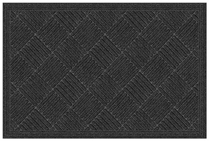 Apache Mills Textures Crosshatch Entrance Mat, 2-Feet by 3-Feet, Charcoal (60-461-1901-2x3)