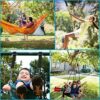 ANGGO Tree Swing Hanging Straps, Outdoor Hammock Straps Adjustable Holds 2200 lbs, 5ft/152cm Swing Hanging Strap Kit with Safer Lock Snap Carabin