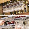 OUSIKA Wine Racks,Wine Glass Rack Cabinet Holder - Wall Bottle Glass Shelf Ceiling, Wine Cabinet Barniture, Wine Storage Display Décor