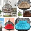 Wan-b 2 Seater Egg Chair Swing Cushion Outdoor, Hanging Hammock Chair Cushion Replacement, Washable Thick Large Wicker Swing Chair, Waterproof, G