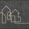 wash+dry Garden Soul Door Mat, 75 x 120 cm, Washable for Indoor and Outdoor Use