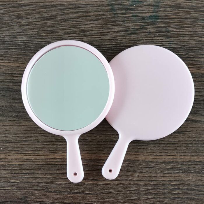 lasenersm 3 Pieces Small Hand Mirror with Handle Portable Makeup Mirror Round Cosmetic Mirror Travel Makeup Mirror Cute Hand Mirror Handheld Mirr