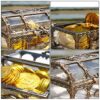 Calayu Small Treasure Chest, Plastic Transparent Pirate Treasure Chest Vintage Pirate Treasure Hunt Crystal Gemstone Jewellery Box Jewellery Pira