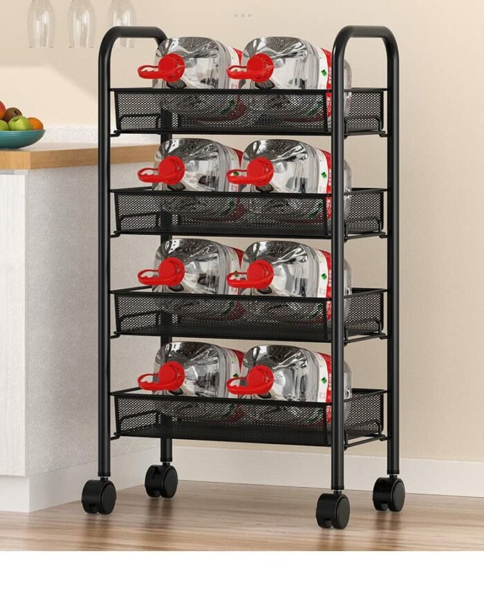 ZCMEB Kitchen Rack Storage Rack Bathroom Bedroom Storage Movable Trolley Storage Rack
