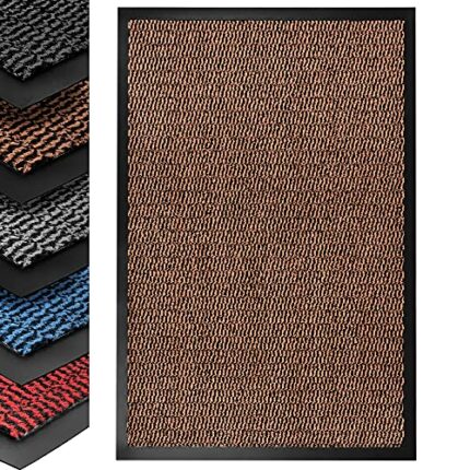 EVELYN LIVING Barrier Mat Heavy Duty Dirt Trapper Door Mats 50 x 80 cm Non Slip Backing Front Door Mat Entrance Rug Floor Mat Shoes Scraper Super