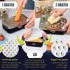 Cheese Grater with Container and Lid & Peeler Set - Vegetable Fruit Multi-Function Stainless Steel Kitchen Utensil Kit with Black Food Plastic St