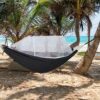 Anyoo Cotton Hammock with Mosquito Net & Tree Straps Kits, Breathable Mesh Hammock for Outdoor Garden Yard Camping Hiking Backpacking