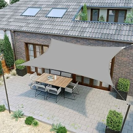 Sun Shade Sail Waterproof Rectangle 2x3m, 95% UV Block Garden Shade Sail Canopy, Patio Sail pergola Suitable for Outdoor Garden Patio Party