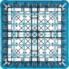 Carlisle RG36-314 OptiClean 36-Compartment Glass Rack w/ 3 Extenders, Polypropylene, 20.88" Length, 20.88" Width, 8.72" Height, Blue (Case of 2)