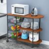 BHVXW Kitchen Furniture Multi-layer Partition Multifunctional Storage cart With Wheeled Kitchen Trolley (Color : D, Size : 84cm*64cm)