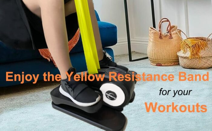 Hanghelth Under Desk Ellipitical Machine,Electric Mini Seated Elliptical Training Machine,with Resistance Band,Mat,Remote Controller for Seniors,