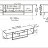 DECOROTIKA Asal 150 cm Wide TV Unit Media Console for TVs up to 65 inch (White and Black)