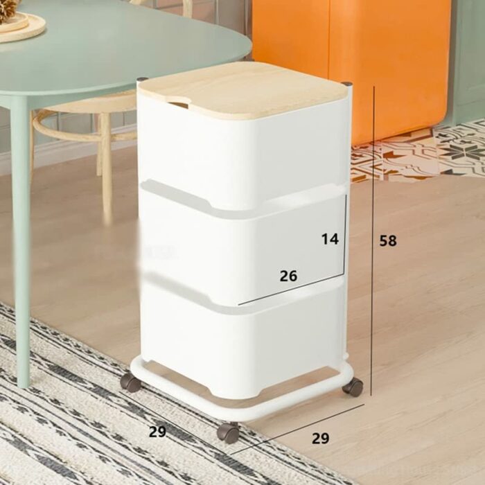 EYHLKM Kitchen Cart Furniture Storage Rack Living Room Side Table Storage Rack Trolley (Color : A, Size : 58cm*29cm)