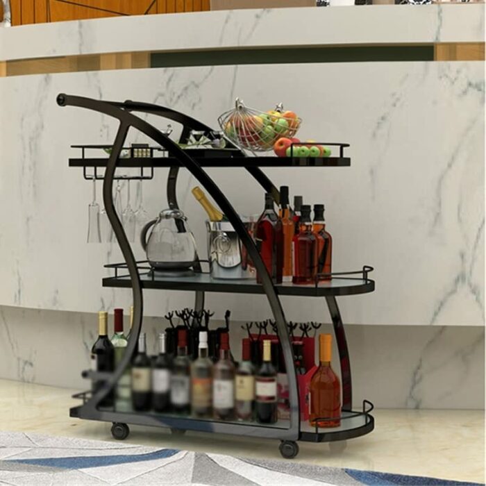 FGHOEV Dining Cart Cart Hotel Kitchen Cart Storage Kitchen Furniture Cart Storage Cart (Color : D, Size : 80cm*75cm)