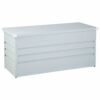 Garden Storage Box Light Grey Steel Lockable Lid 400L Cebrosa
