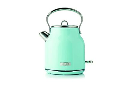 Haden Heritage Blue Kettle - 3000W Fast Boil Kettle, Cordless, Boil-Dry Protection - Spare Filter - Easy To Clean - Energy Efficient - 1.7L Stain