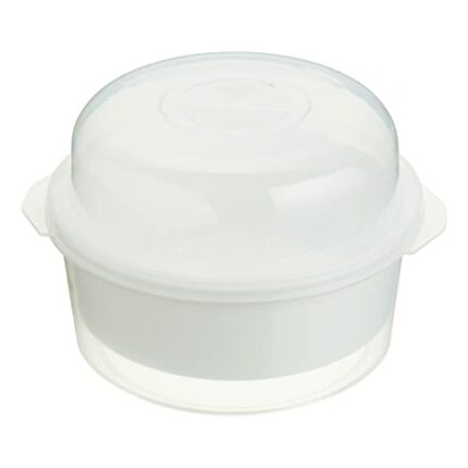 KitchenCraft Microwave Vegetable Steamer, BPA-Free Plastic, 16 x 12 x 9 cm, White