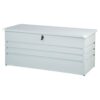 Garden Storage Box Light Grey Steel Lockable Lid 400L Cebrosa