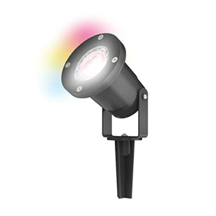 4lite Smart Wiz Connected Outdoor Garden LED Spike Light GU10 IP65 Colour Changing Tuneable White WiFi/Bluetooth 4.9w 345lm Black - GU10 Smart Bu